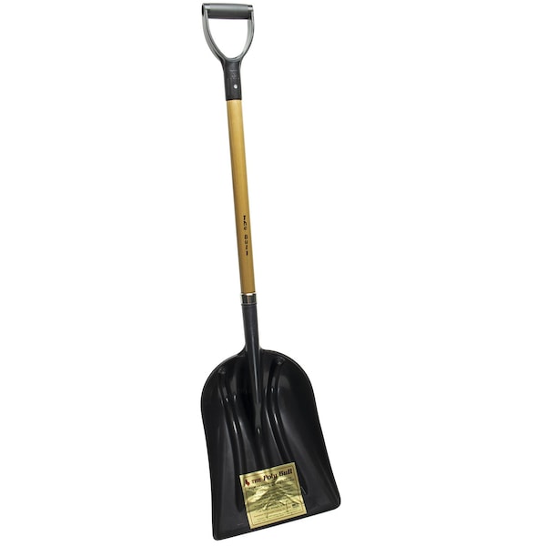 Poly Bull Scoop, #12, 30 in. Handle, Poly D-Grip Wood Handle, 3PK